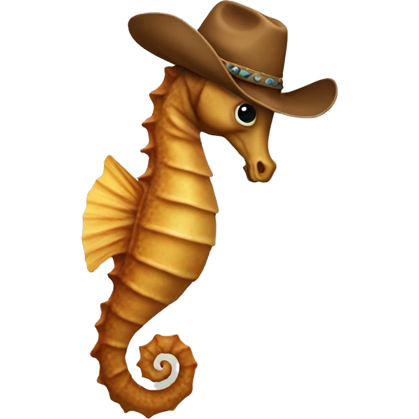 Cowboy seahorse emoji