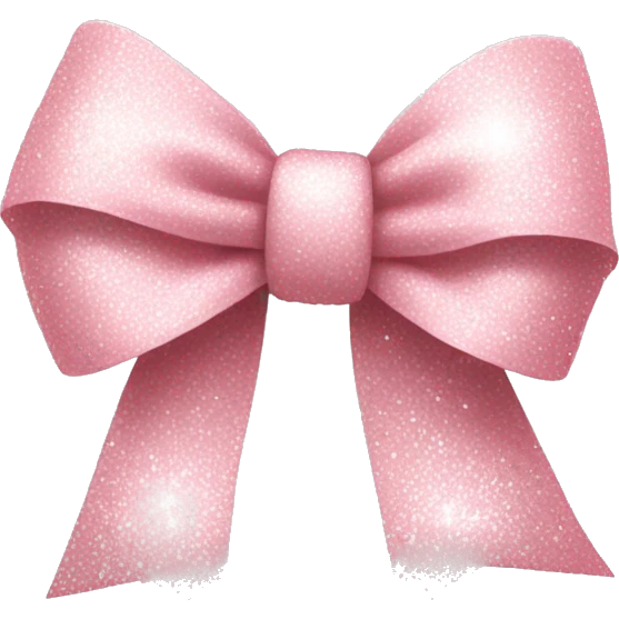 Light Pink bow with white glitter emoji