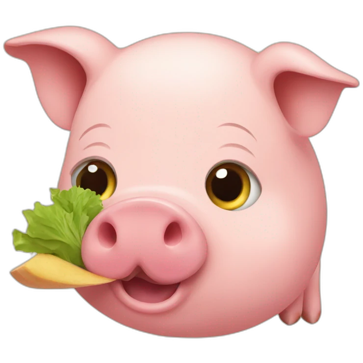 pig eating emoji