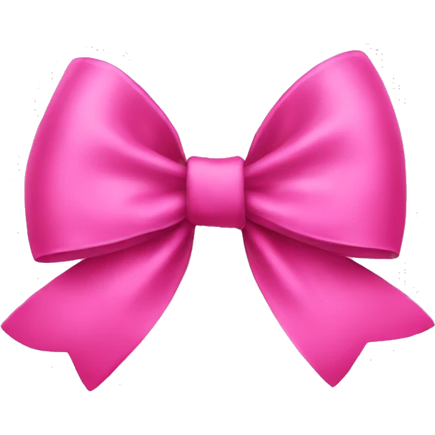 A Christmas pink bow emoji