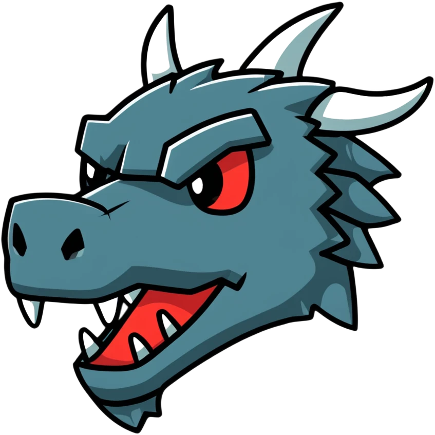 Minecraft black dragon head emoji