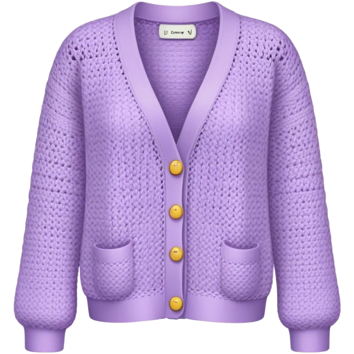 pastel purple crocheted cardigan emoji