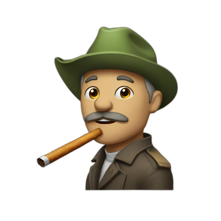 Martien qui fume un cigare emoji
