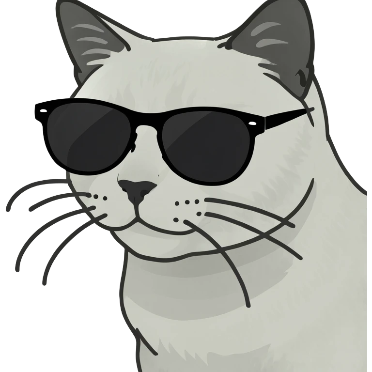 Cat with sunglasses emoji