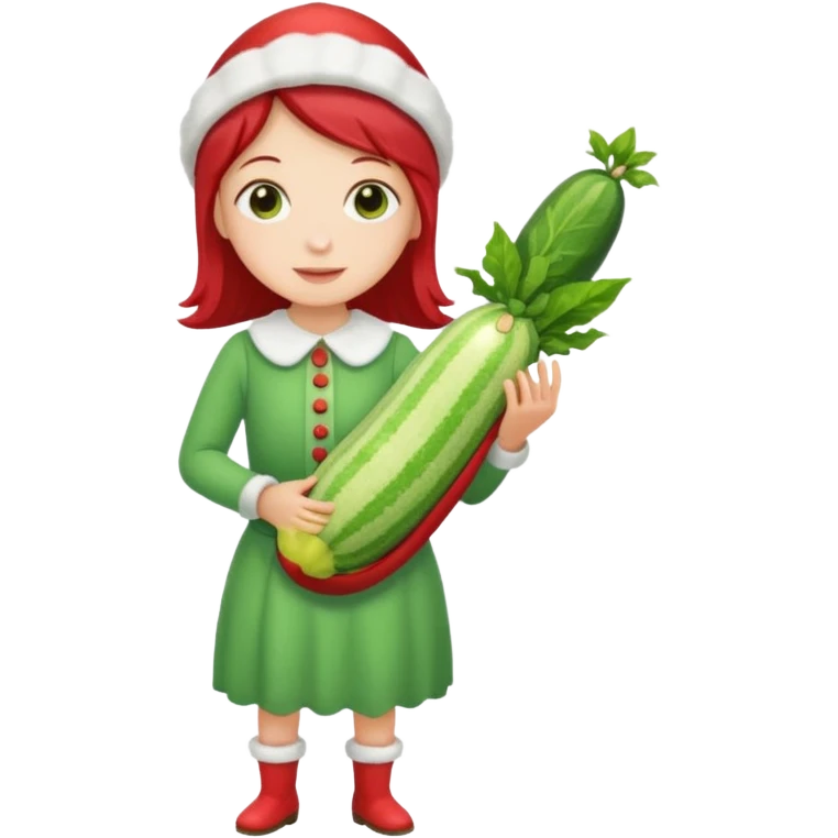 peppermint carrying a zucchini emoji