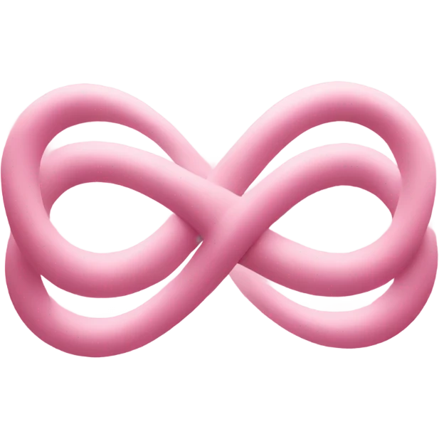 pink pastel infinity sign emoji
