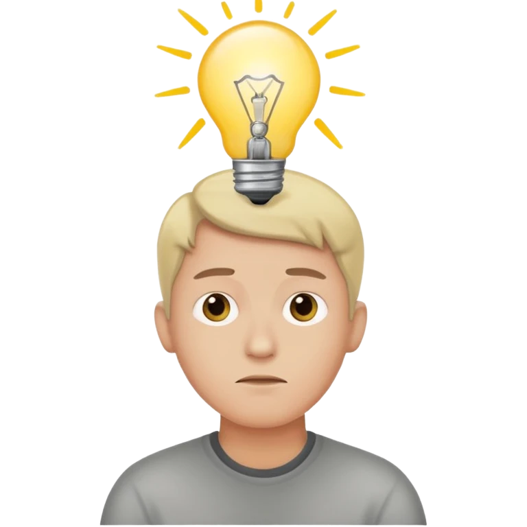 Generate a realistic emoji of someone someone figuring something out being smart about it emoji