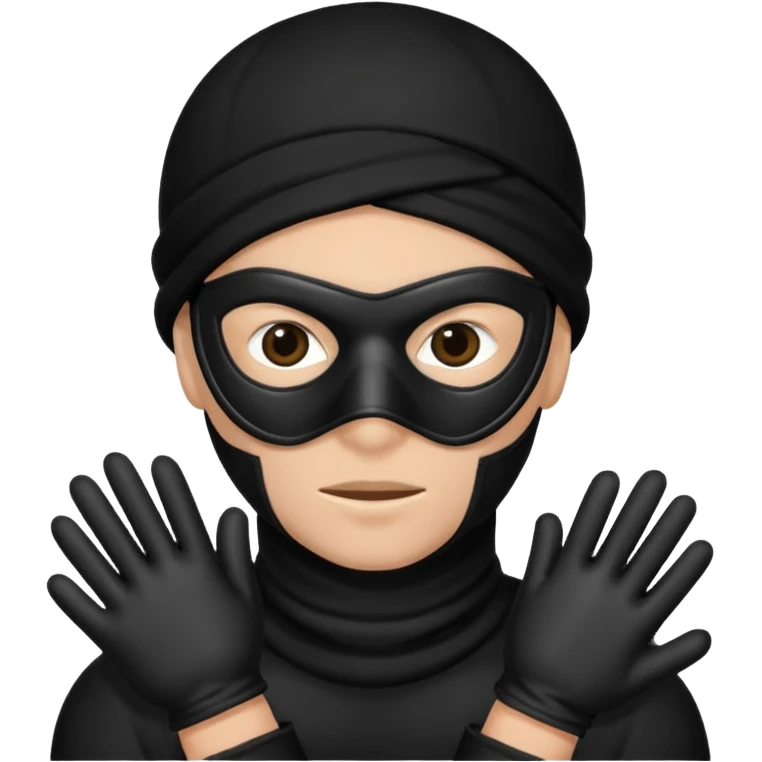 Robber with glouse emoji