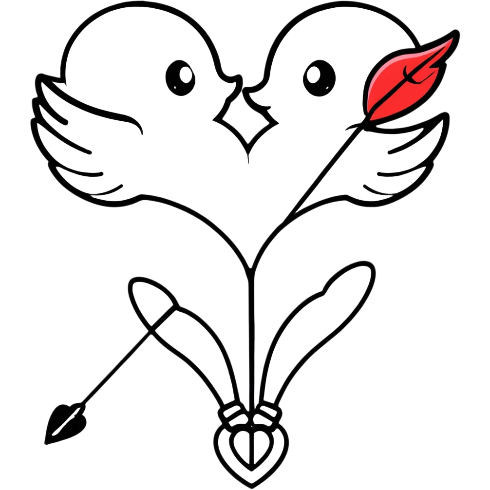 two hearts with a cupid arrow emoji
