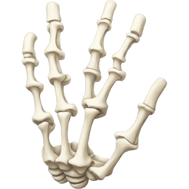 The skeleton's hand emoji