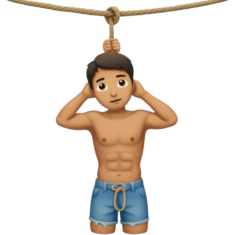 Man hanging in a rope  emoji