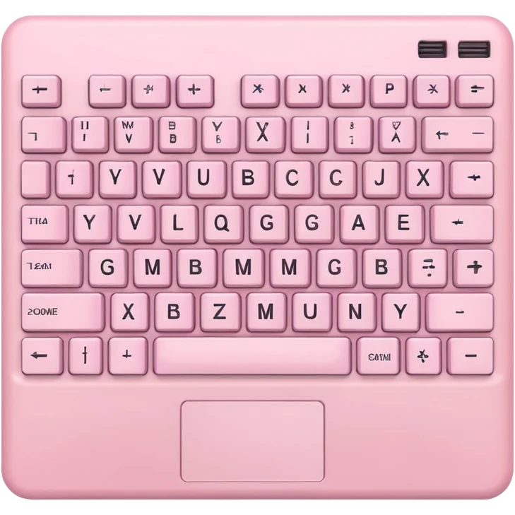 Pastel pink gaming computer keyboard emoji