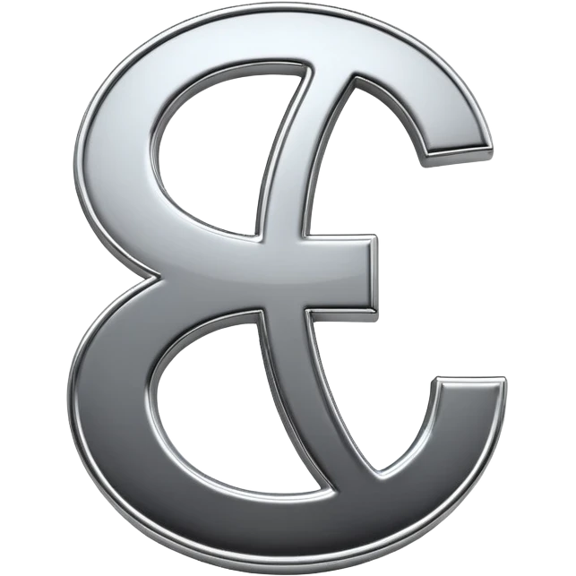 A double dollar sign emoji made of polished silver chrome, smooth metallic surface, glossy reflections, luxury swag vibe, minimal iOS emoji style, centered on white background emoji