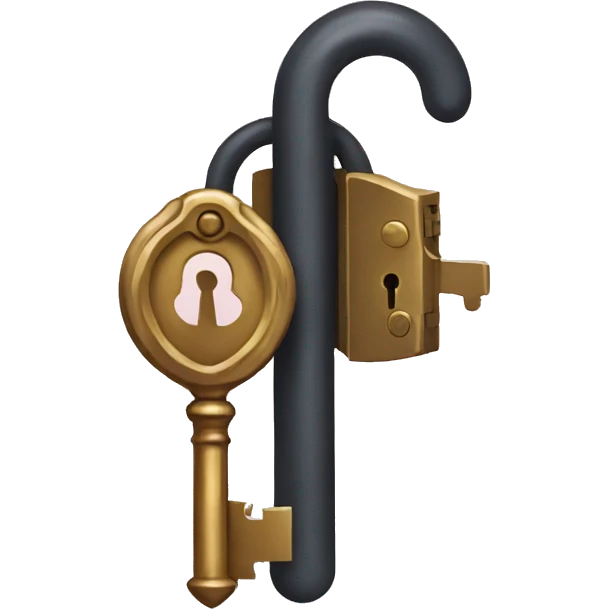 a magical lock and key emoji