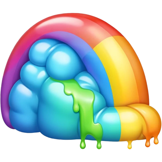 rainbow puke emoji