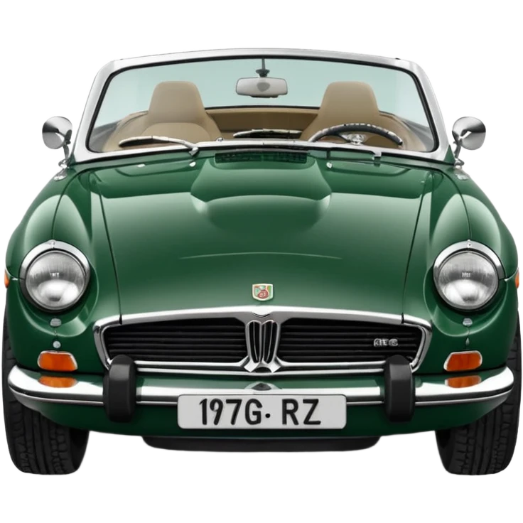 1977 British racing green Mgb roadster chrome bumper wire wheels reg plate YGR 151R  emoji