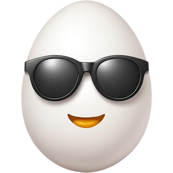 Egg with sunglasses emoji
