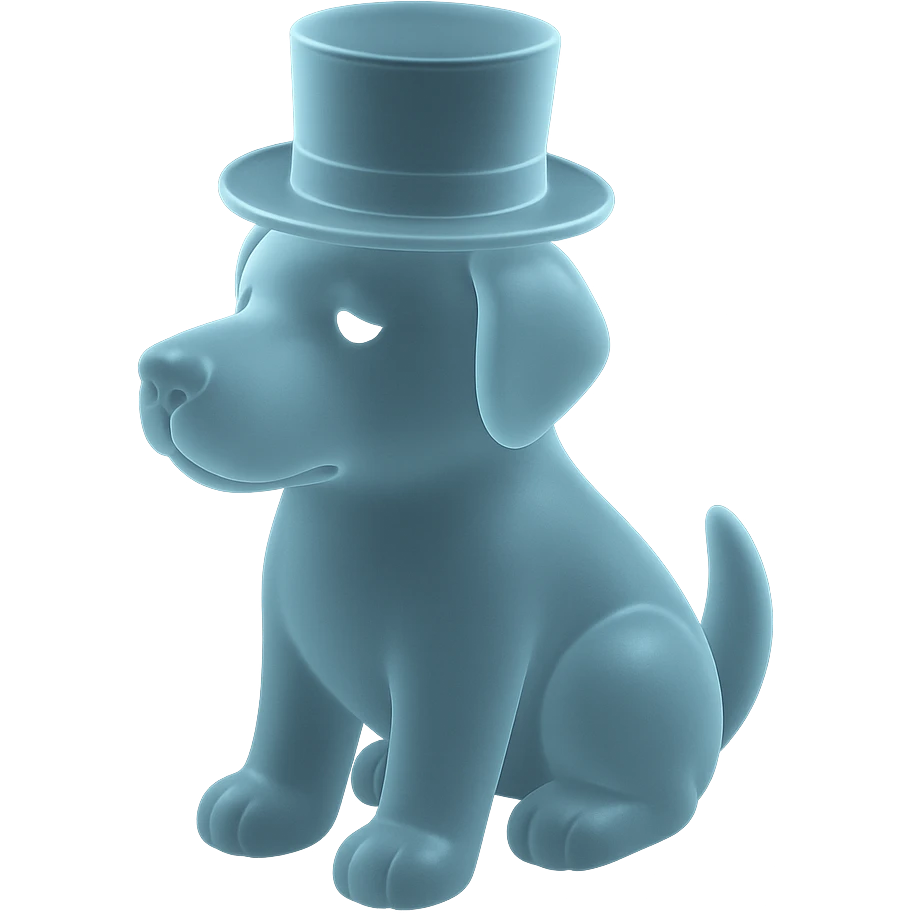 dog in a top hat emoji
