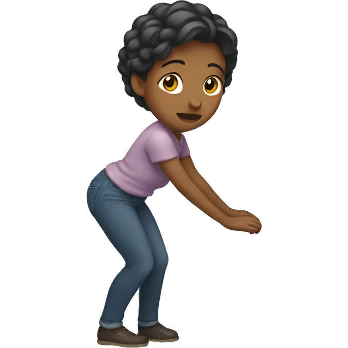 Woman bending down emoji
