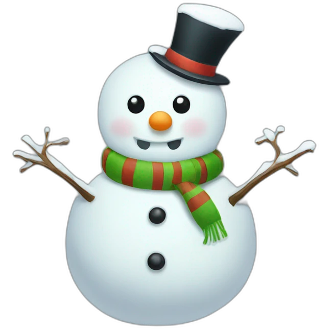 Cute snowman emoji