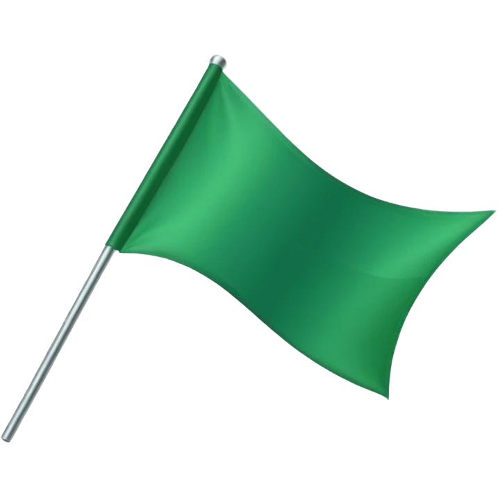 Triangle green flag emoji