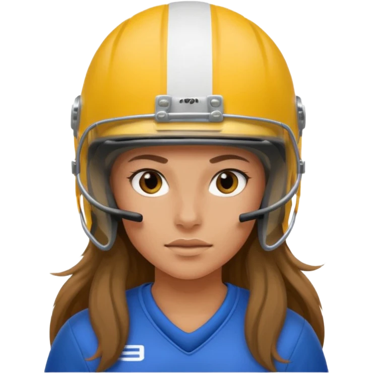Long Haired Football Players, Female player emoji