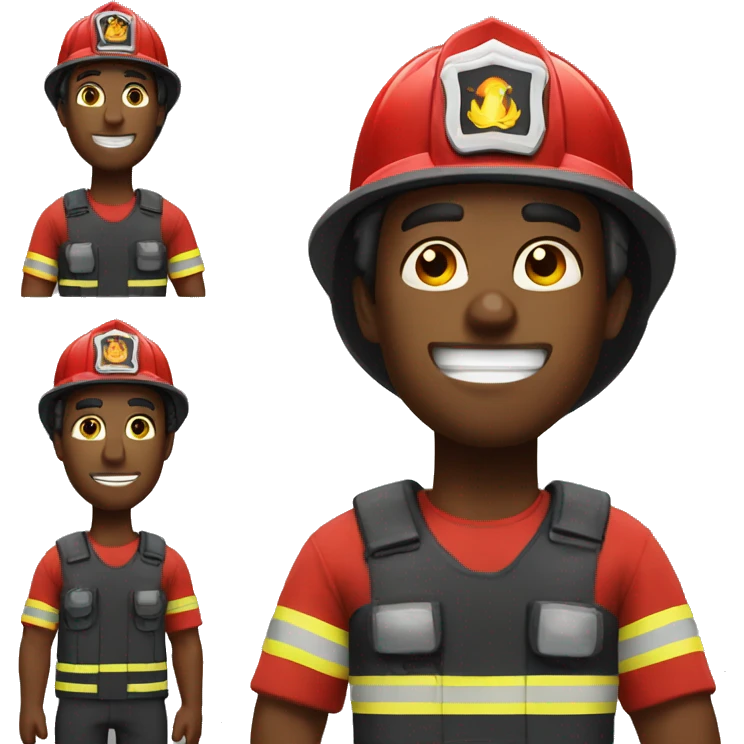 Jacked firefighter emoji