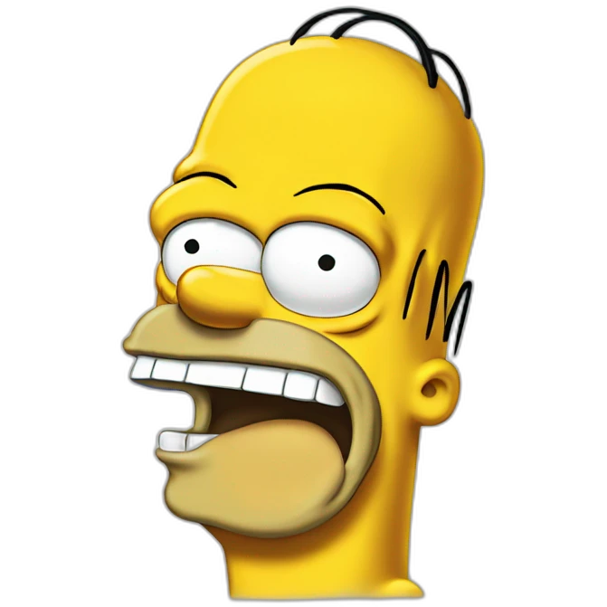 Homer Simpson laugh emoji