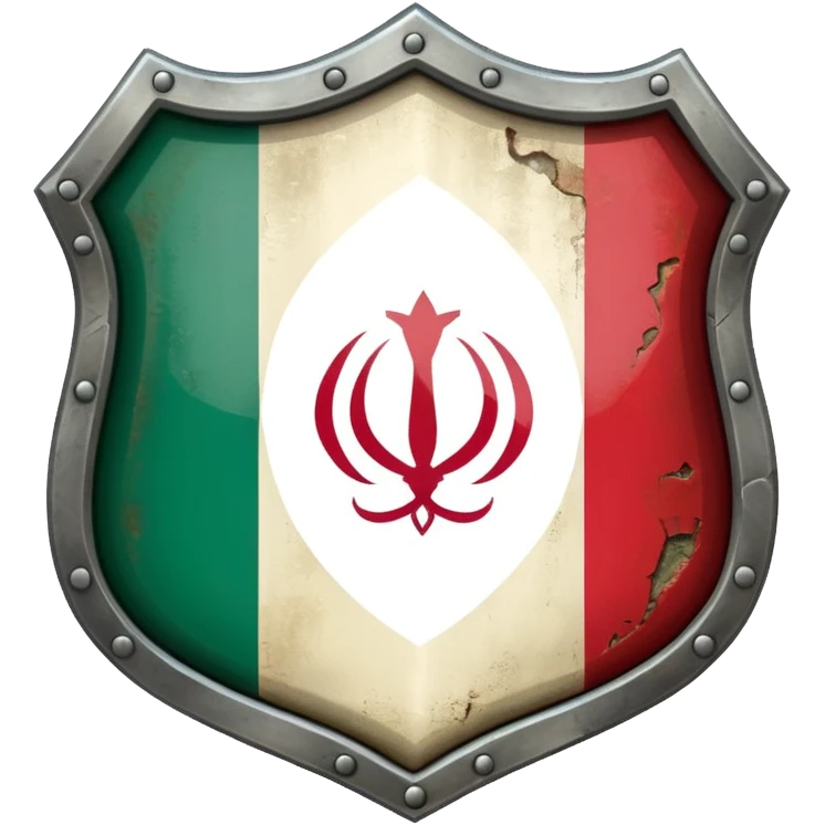 rectangular shield with the flag of Iran emoji
