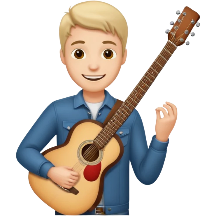 man holding guitar emoji