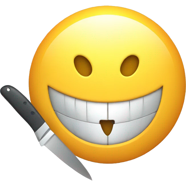 smiling figure with knife emoji