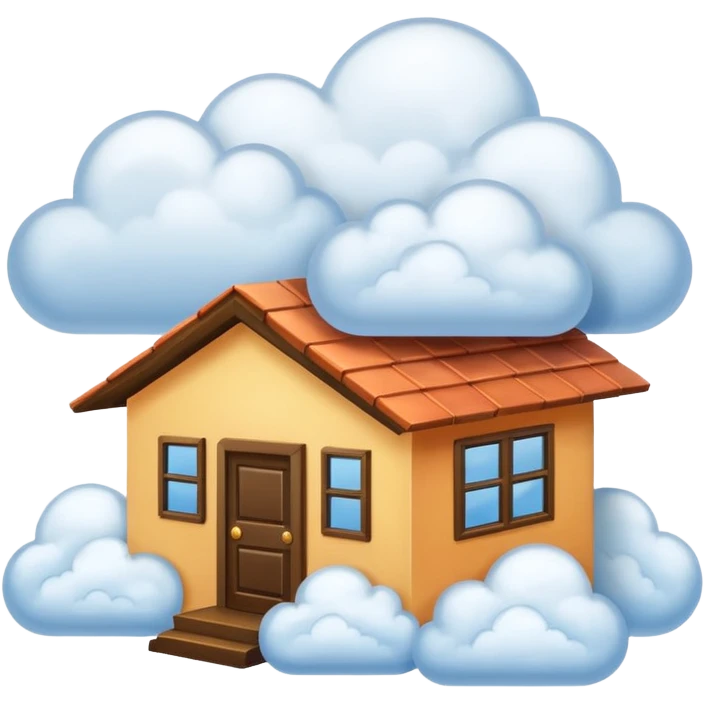 house made of clouds material  emoji