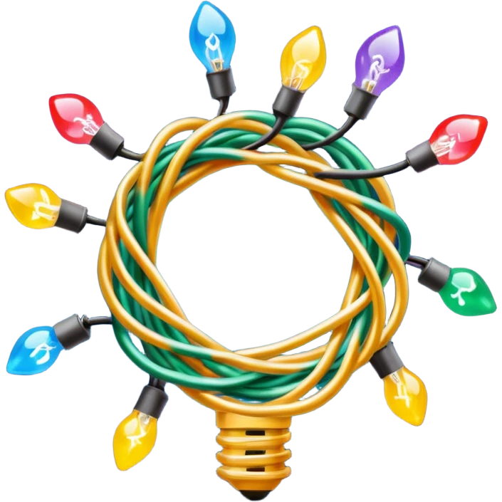 Christmas lights strang emoji