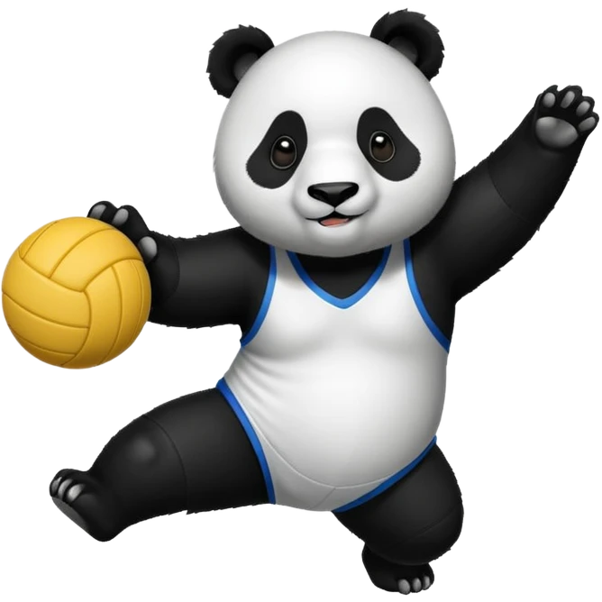 Panda playing volleyball emoji