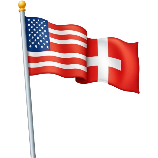Flag but it’s half Swiss and half american emoji