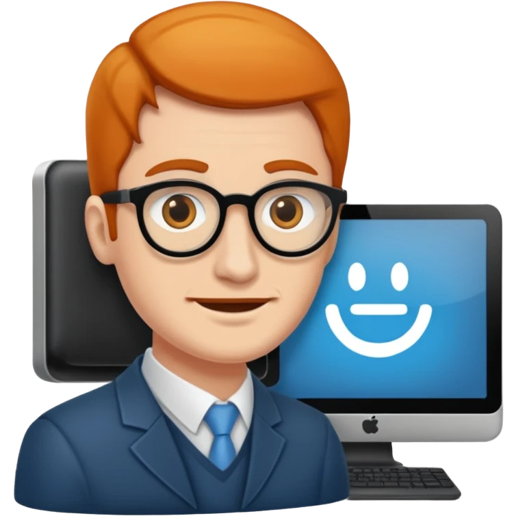 Erstelle mir ein Emoji der an einem Computer sitzt und dabei rum rülpst emoji
