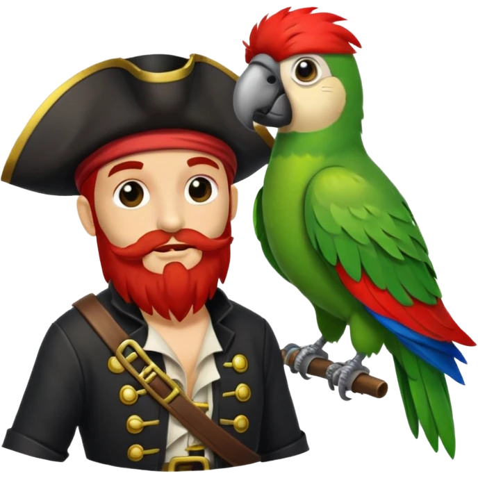 pirate and parrot emoji