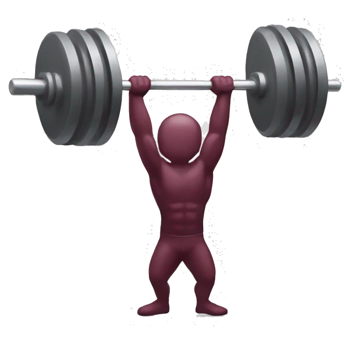 gym barbell with Bordeaux plates emoji