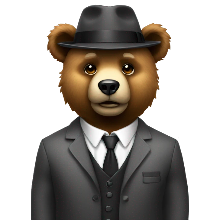 Mafia cute bear emoji