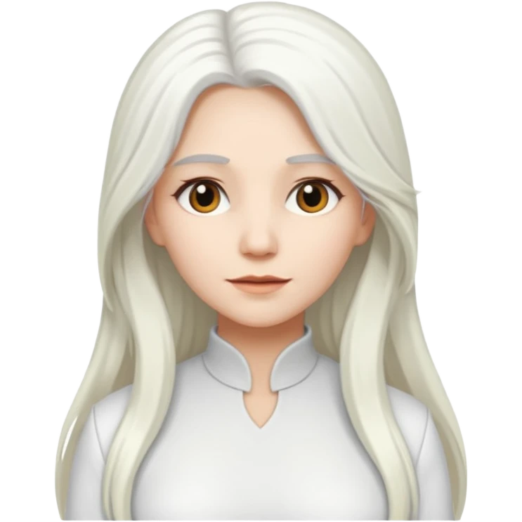 The Good Witch from The Land of Oz with long white hair, white outfit emoji