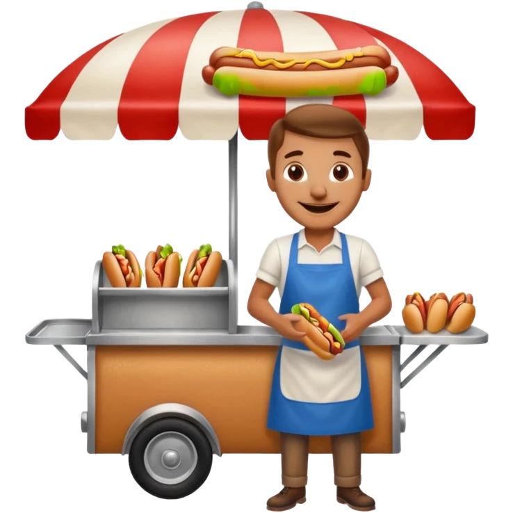 hot dog cart vendor emoji