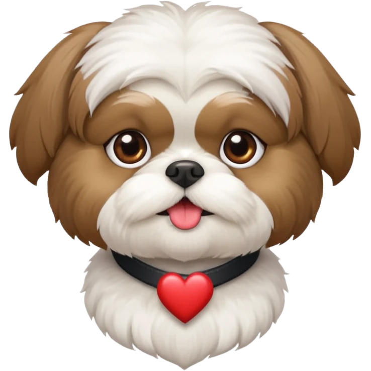 Shihtzu mit einem Herz emoji