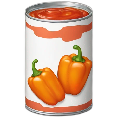 Orange Can of red peppers with sauce emoji