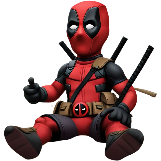Deadpool at beach emoji