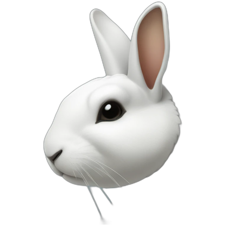 Conejo blanco con manchas negras emoji
