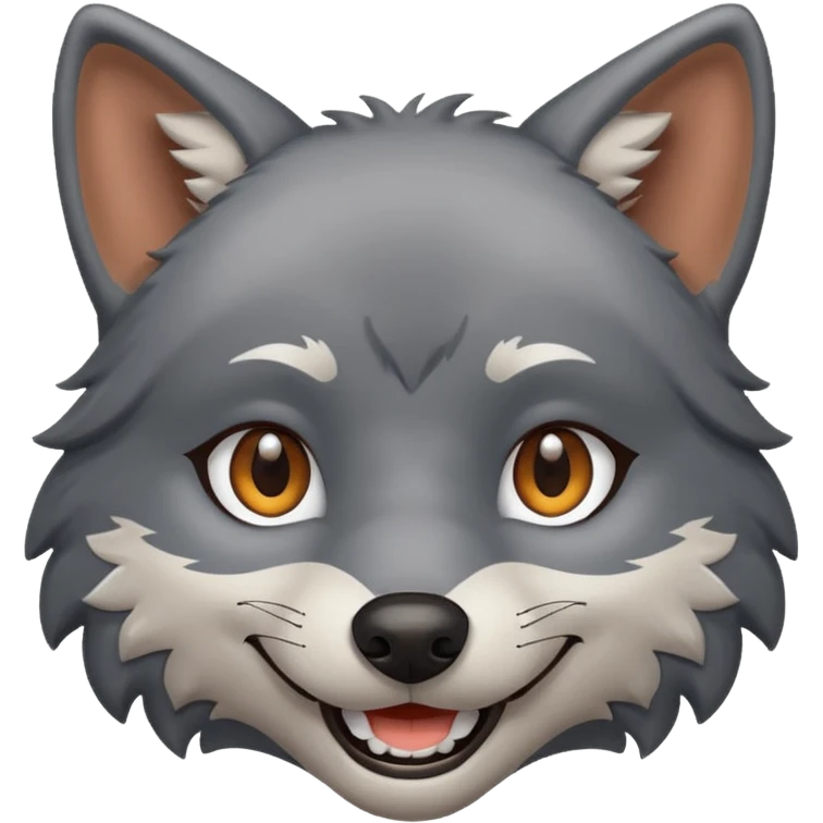 a wolf saying hello emoji