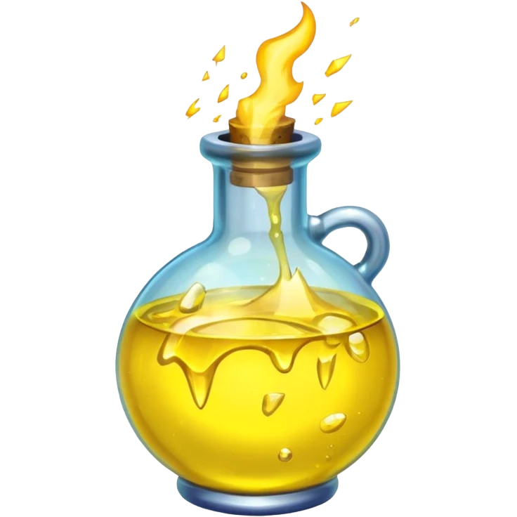yellow potion and thunder emoji