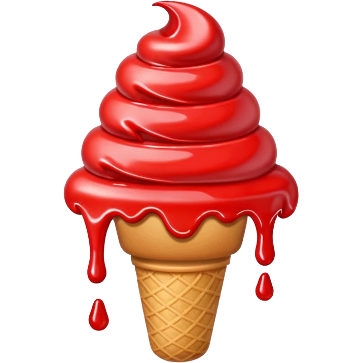 red ice cream emoji