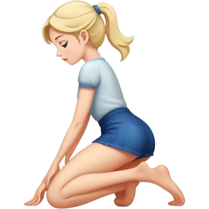 Girl bending over emoji