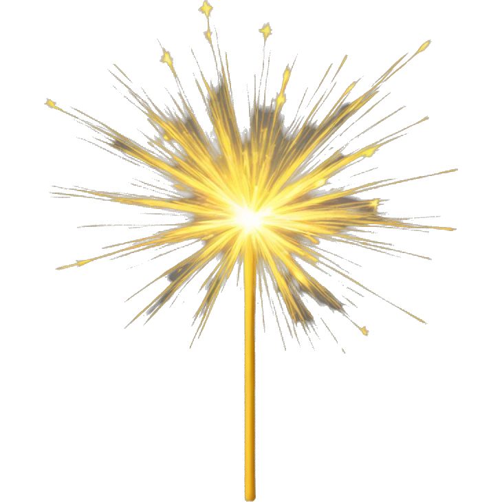 sparklers yellow  emoji